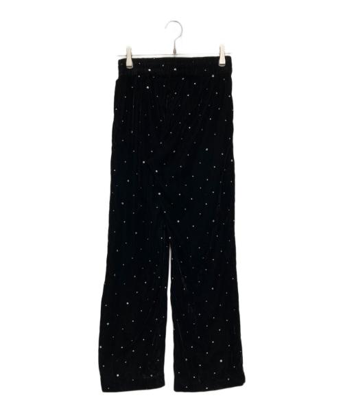 Couture d'adam（クチュールドアダム）COUTURE D'ADAM (クチュールドアダム) Glitter PT ベロアイージーパンツ ブラック サイズ:38の古着・服飾アイテム