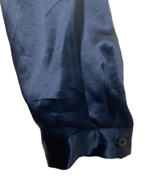 mizuiro-ind（ミズイロインド）mizuiro-ind (ミズイロインド) サテンワークシャツ ネイビー サイズ:FREEの古着・服飾アイテム