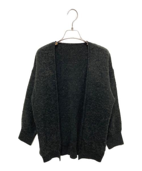 ourhome（アワホーム）OURHOME (アワホーム) 洗えるアルパカ混ふんわりニットカーデ ブラック サイズ:FREEの古着・服飾アイテム