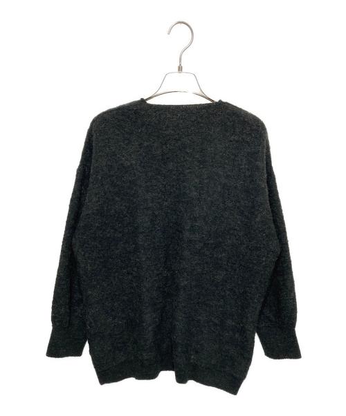 ourhome（アワホーム）OURHOME (アワホーム) 洗えるアルパカ混ふんわりニットカーデ ブラック サイズ:FREEの古着・服飾アイテム