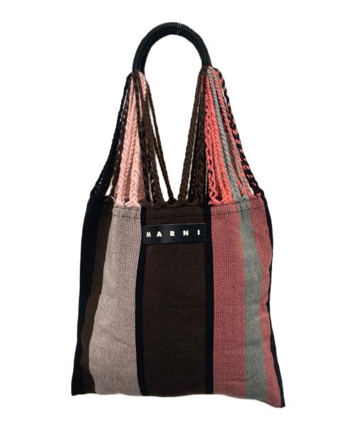 MARNI（マルニ）MARNI (マルニ) ハンモックバッグ ブラウン×ピンクの古着・服飾アイテム