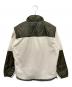 AVIREX (アヴィレックス) QUILT COMBI FLEECE JACKET／キルト コンビ フリース ジャケット ホワイト×カーキ サイズ:Ⅼ：8000円