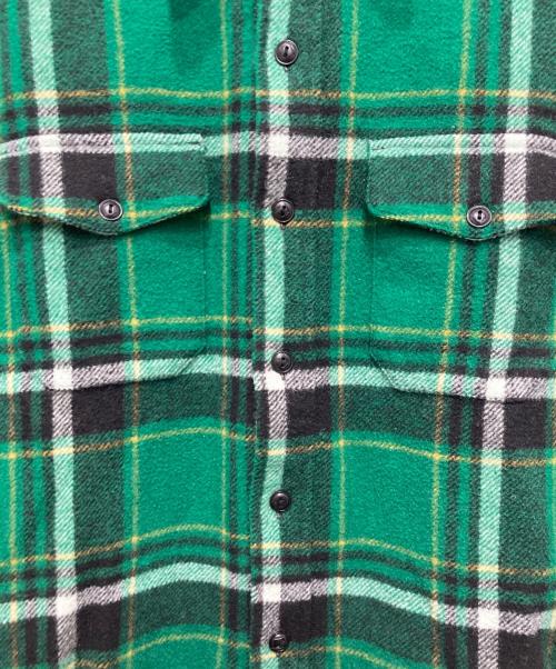 POLO RALPH LAUREN（ポロ・ラルフローレン）POLO RALPH LAUREN (ポロ・ラルフローレン) ウールブレンドチェックシャツ グリーン サイズ:Ⅿの古着・服飾アイテム