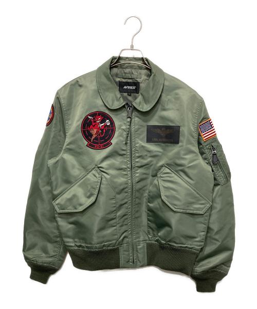 AVIREX（アヴィレックス）AVIREX (アヴィレックス) フライトジャケット カーキ サイズ:Ⅼの古着・服飾アイテム