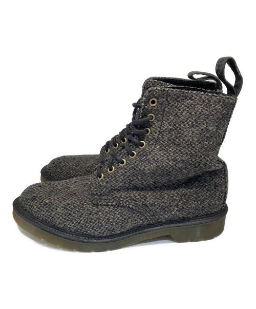 Dr.Martens（ドクターマーチン）Dr.Martens (ドクターマーチン) Harris Tweed (ハリスツイード) 8ホールツイードブーツ ブラウン サイズ:UK7の古着・服飾アイテム
