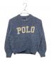 POLO RALPH LAUREN（ポロ・ラルフローレン）の古着「ロゴコットンクルーネックニット」｜ネイビー