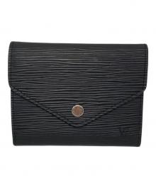 LOUIS VUITTON（ルイ ヴィトン）の古着「3つ折り財布」｜ブラック