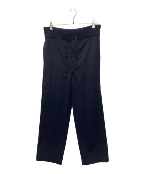 LOEWE（ロエベ）LOEWE (ロエベ) バックアナグラムパッチ リブウェスト スラックスパンツ ネイビー サイズ:46の古着・服飾アイテム