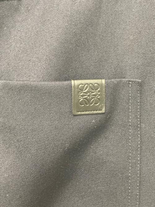 LOEWE（ロエベ）LOEWE (ロエベ) バックアナグラムパッチ リブウェスト スラックスパンツ ネイビー サイズ:46の古着・服飾アイテム
