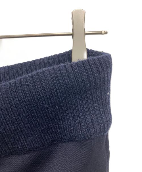 LOEWE（ロエベ）LOEWE (ロエベ) バックアナグラムパッチ リブウェスト スラックスパンツ ネイビー サイズ:46の古着・服飾アイテム