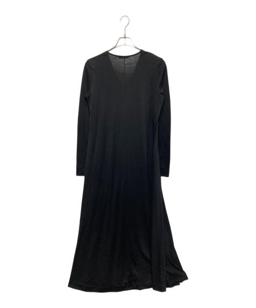 Curensology（カレンソロジー）Curensology (カレンソロジー) Vネックウールワンピース ブラック サイズ:38の古着・服飾アイテム