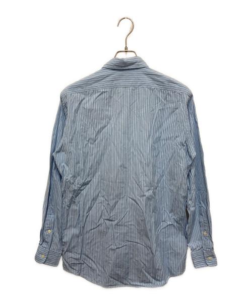 POLO RALPH LAUREN（ポロ・ラルフローレン）POLO RALPH LAUREN (ポロ・ラルフローレン) ポケットストライプシャツ ブルー サイズ:Sの古着・服飾アイテム