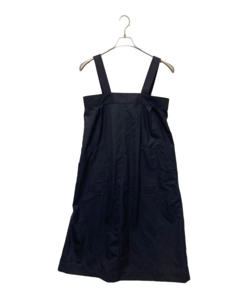 HAVERSACK（ハバーサック）HAVERSACK (ハバーサック) ウールブレンドジャンパースカート ネイビーの古着・服飾アイテム