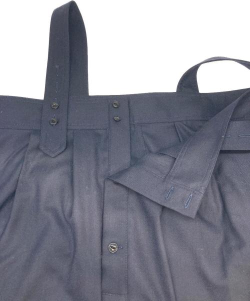 HAVERSACK（ハバーサック）HAVERSACK (ハバーサック) ウールブレンドジャンパースカート ネイビーの古着・服飾アイテム