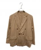 AURALEEオーラリー）の古着「HARD TWIST GABARDINE DOUBLE-BREASTED JACKET / ハード・ツイスト・ギャバジン・ダブルブレスト・ジャケット」｜ベージュ