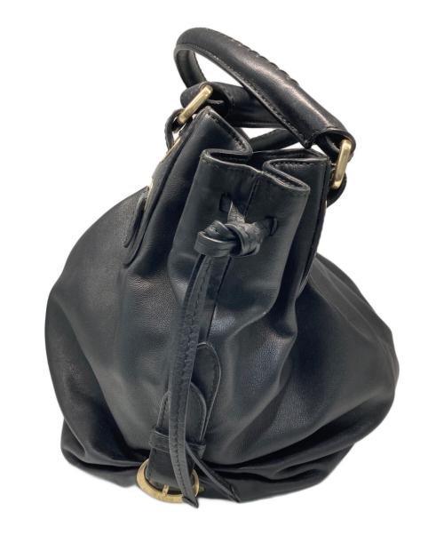 BALLY（バリー）BALLY (バリー) レザーハンドバッグ ブラックの古着・服飾アイテム