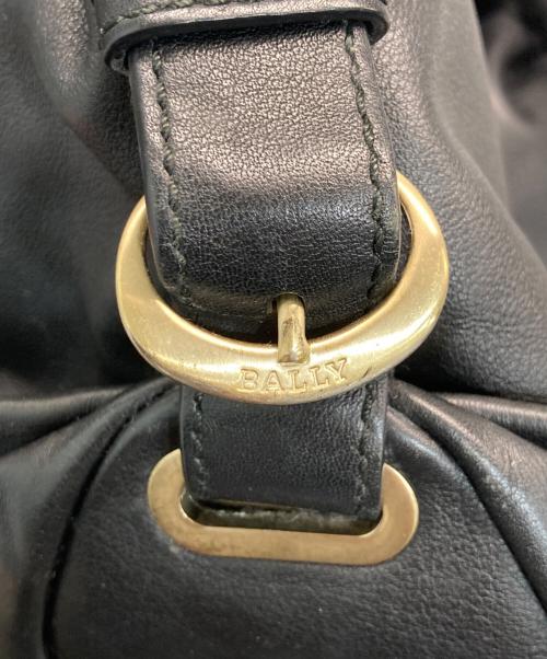 BALLY（バリー）BALLY (バリー) レザーハンドバッグ ブラックの古着・服飾アイテム