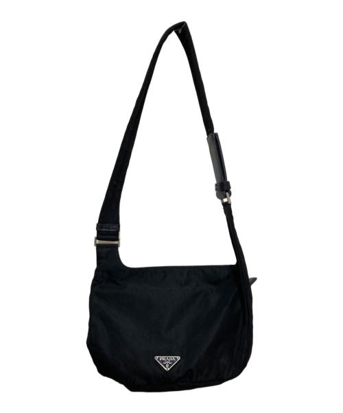 PRADA（プラダ）PRADA (プラダ) ナイロンショルダーバッグ ブラックの古着・服飾アイテム