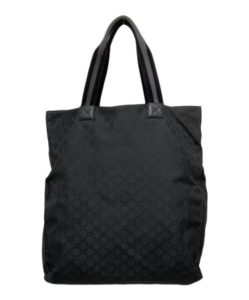 GUCCI（グッチ）GUCCI (グッチ) GGナイロン トートバッグ ブラックの古着・服飾アイテム
