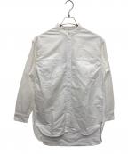 THE NORTHFACE PURPLELABELザ・ノースフェイス パープルレーベル）の古着「Cotton Polyester OX Band Collar Shirt／コットンポリエステル オックス バンドカラーシャツ」｜ホワイト