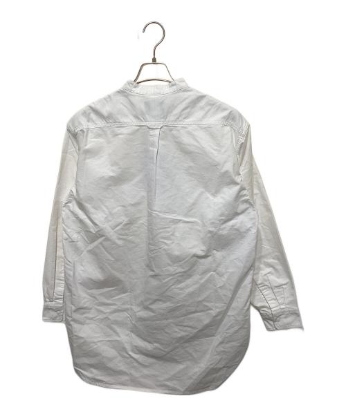 THE NORTHFACE PURPLELABEL（ザ・ノースフェイス パープルレーベル）THE NORTHFACE PURPLELABEL Cotton Polyester OX Band Collar Shirt／コットンポリエステル オックス バンドカラーシャツ ホワイト サイズ:Sの古着・服飾アイテム