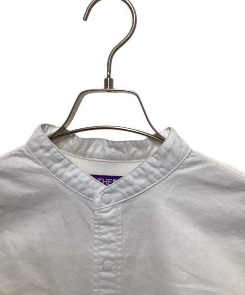 THE NORTHFACE PURPLELABEL（ザ・ノースフェイス パープルレーベル）THE NORTHFACE PURPLELABEL Cotton Polyester OX Band Collar Shirt／コットンポリエステル オックス バンドカラーシャツ ホワイト サイズ:Sの古着・服飾アイテム