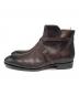 Santoni (サントーニ) サイドジップブーツ ブラウン サイズ:UK9：18000円