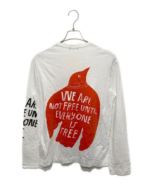 COMME des GARCONS HOMME PLUS（コムデギャルソンオムプリュス）COMME des GARCONS HOMME PLUS (コムデギャルソンオムプリュス) ロングスリーブTシャツ ホワイト サイズ:Sの古着・服飾アイテム