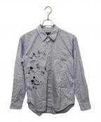 COMME des GARCONS HOMME DEUX×DISNEYコムデギャルソン オム ドゥ×ディズニー）の古着「ストライプシャツ」｜ブルー