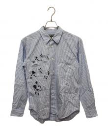 COMME des GARCONS HOMME DEUX×DISNEY（コムデギャルソン オム ドゥ×ディズニー）の古着「ストライプシャツ」｜ブルー