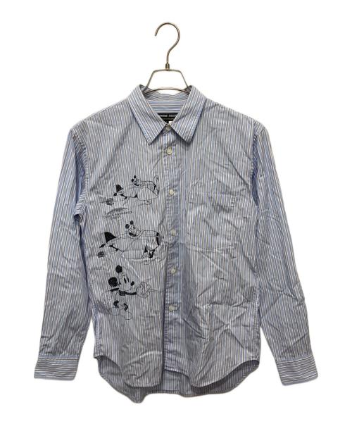 COMME des GARCONS HOMME DEUX（コムデギャルソン オム ドゥ）COMME des GARCONS HOMME DEUX (コムデギャルソン オム ドゥ) DISNEY (ディズニー) ストライプシャツ ブルー サイズ:Sの古着・服飾アイテム