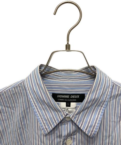COMME des GARCONS HOMME DEUX（コムデギャルソン オム ドゥ）COMME des GARCONS HOMME DEUX (コムデギャルソン オム ドゥ) DISNEY (ディズニー) ストライプシャツ ブルー サイズ:Sの古着・服飾アイテム