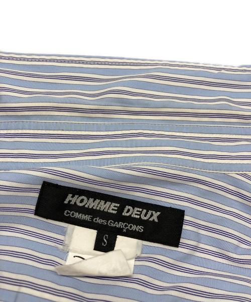 COMME des GARCONS HOMME DEUX（コムデギャルソン オム ドゥ）COMME des GARCONS HOMME DEUX (コムデギャルソン オム ドゥ) DISNEY (ディズニー) ストライプシャツ ブルー サイズ:Sの古着・服飾アイテム