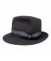 Yohji Yamamoto pour homme (ヨウジヤマモト プールオム) 2トーンリボン中折れウールフェドラハット グレー：15000円