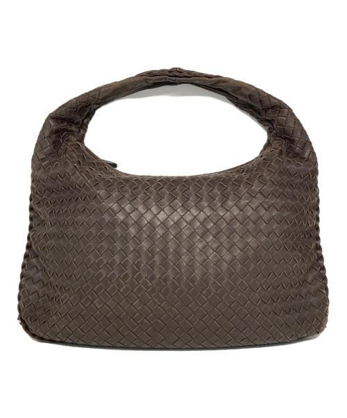 BOTTEGA VENETA（ボッテガベネタ）BOTTEGA VENETA (ボッテガベネタ) イントレチャートホーボーバッグ ブラウンの古着・服飾アイテム
