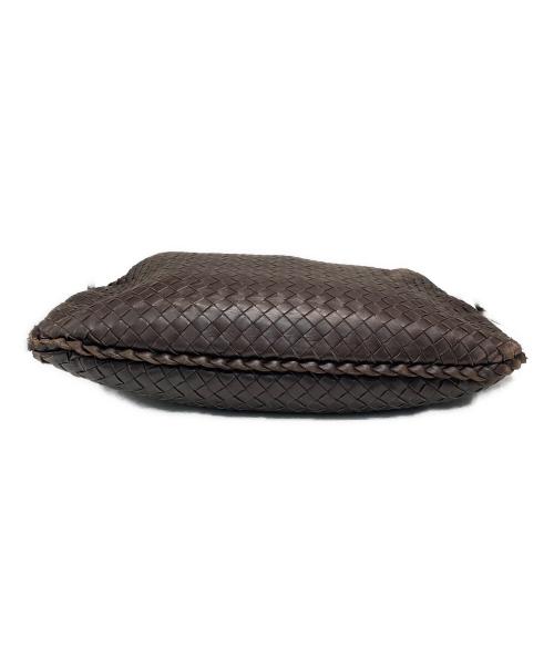BOTTEGA VENETA（ボッテガベネタ）BOTTEGA VENETA (ボッテガベネタ) イントレチャートホーボーバッグ ブラウンの古着・服飾アイテム