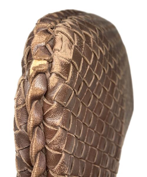 BOTTEGA VENETA（ボッテガベネタ）BOTTEGA VENETA (ボッテガベネタ) イントレチャートホーボーバッグ ブラウンの古着・服飾アイテム