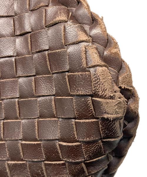 BOTTEGA VENETA（ボッテガベネタ）BOTTEGA VENETA (ボッテガベネタ) イントレチャートホーボーバッグ ブラウンの古着・服飾アイテム