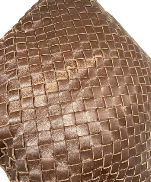 BOTTEGA VENETA（ボッテガベネタ）BOTTEGA VENETA (ボッテガベネタ) イントレチャートホーボーバッグ ブラウンの古着・服飾アイテム