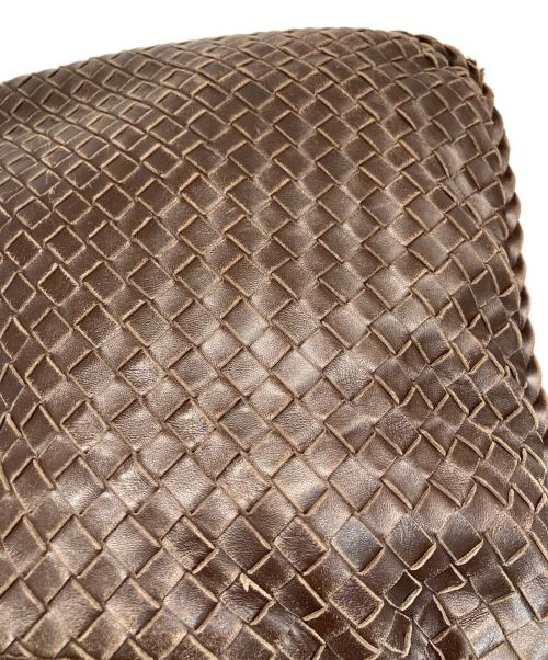 BOTTEGA VENETA（ボッテガベネタ）BOTTEGA VENETA (ボッテガベネタ) イントレチャートホーボーバッグ ブラウンの古着・服飾アイテム