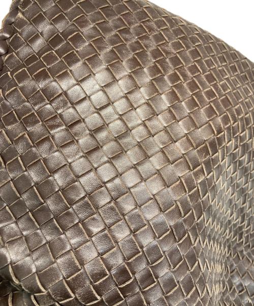 BOTTEGA VENETA（ボッテガベネタ）BOTTEGA VENETA (ボッテガベネタ) イントレチャートホーボーバッグ ブラウンの古着・服飾アイテム