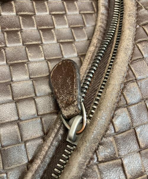 BOTTEGA VENETA（ボッテガベネタ）BOTTEGA VENETA (ボッテガベネタ) イントレチャートホーボーバッグ ブラウンの古着・服飾アイテム
