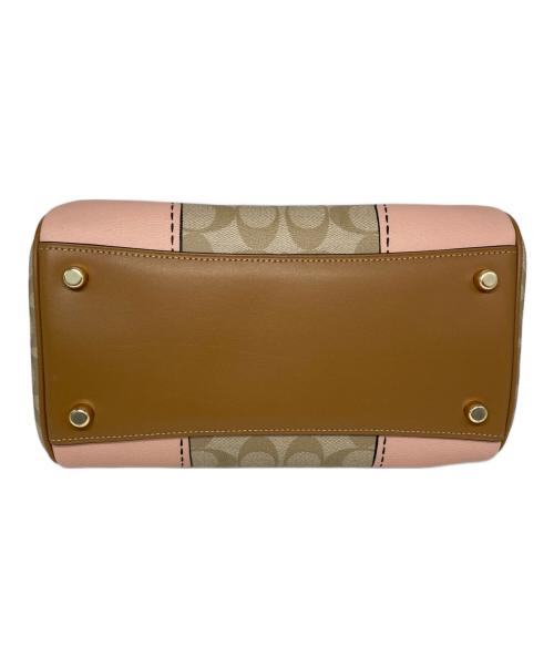 COACH（コーチ）COACH (コーチ) ローワン サッチェル トロンプルイユ プリント2WAYバッグ ベージュの古着・服飾アイテム