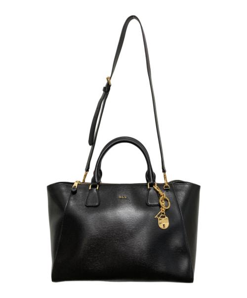 LAUREN RALPH LAUREN（ローレン ラルフ ローレン）LAUREN RALPH LAUREN (ローレン ラルフ ローレン) チャーム付き2WAYトートバッグ ブラックの古着・服飾アイテム