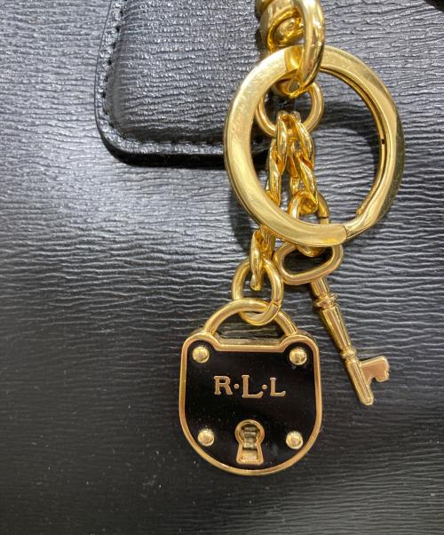 LAUREN RALPH LAUREN（ローレン ラルフ ローレン）LAUREN RALPH LAUREN (ローレン ラルフ ローレン) チャーム付き2WAYトートバッグ ブラックの古着・服飾アイテム