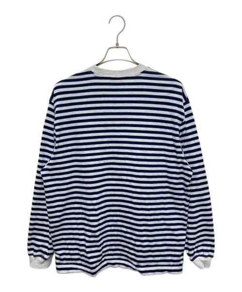 everyone（エブリワン）everyone (エブリワン) REEBOK (リーボック) CLASSIC BORDER LONG SLEEVE TEE／クラシック ボーダー ロングスリーブ Tシャツ グレー サイズ:Ⅼの古着・服飾アイテム