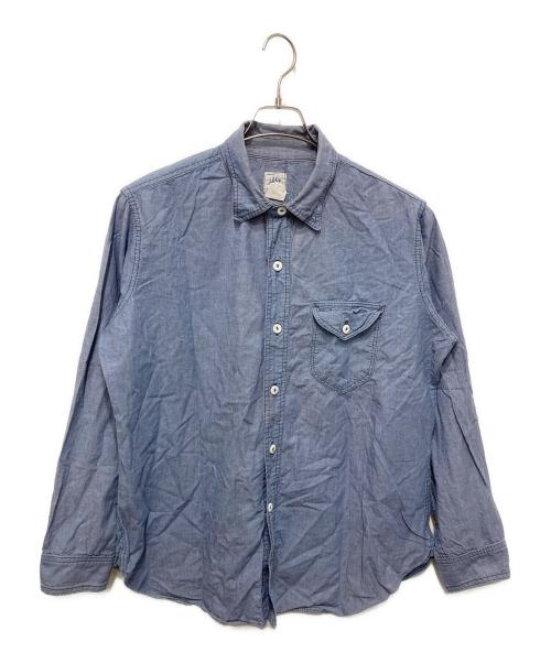 POST O'ALLS（ポストオーバーオールズ）POST O'ALLS (ポストオーバーオールズ) シャンブレーシャツ ブルー サイズ:XLの古着・服飾アイテム