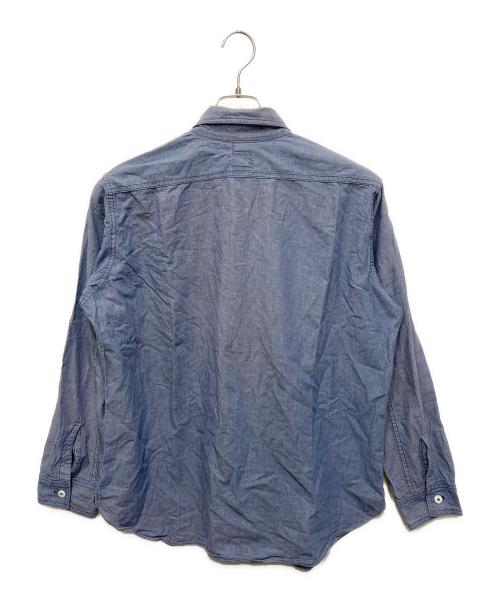 POST O'ALLS（ポストオーバーオールズ）POST O'ALLS (ポストオーバーオールズ) シャンブレーシャツ ブルー サイズ:XLの古着・服飾アイテム
