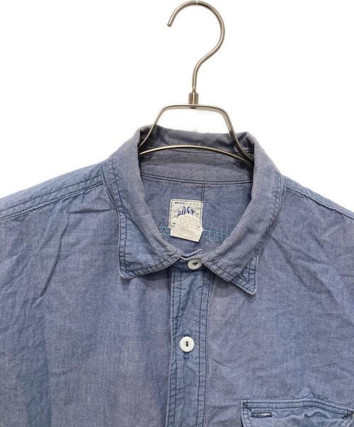 POST O'ALLS（ポストオーバーオールズ）POST O'ALLS (ポストオーバーオールズ) シャンブレーシャツ ブルー サイズ:XLの古着・服飾アイテム