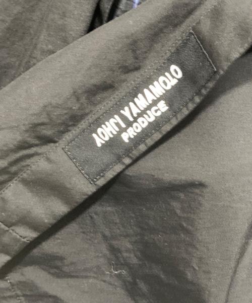 Yohji Yamamoto pour homme（ヨウジヤマモト プールオム）Yohji Yamamoto pour homme (ヨウジヤマモト プールオム) ストライプキュプラ イージー クロップド ラップパンツ ブラック サイズ:2の古着・服飾アイテム